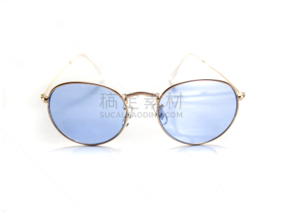 圆形,太阳镜,分离着色,蓝色,40-80年代风格复兴,个人随身用品,水平画幅,古老的,玻璃,夏天