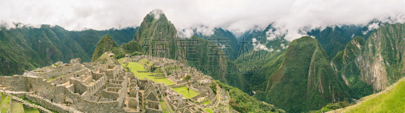 远古的,全景,上城,马丘比丘,城市,顶部,地形,户外,石材,著名景点