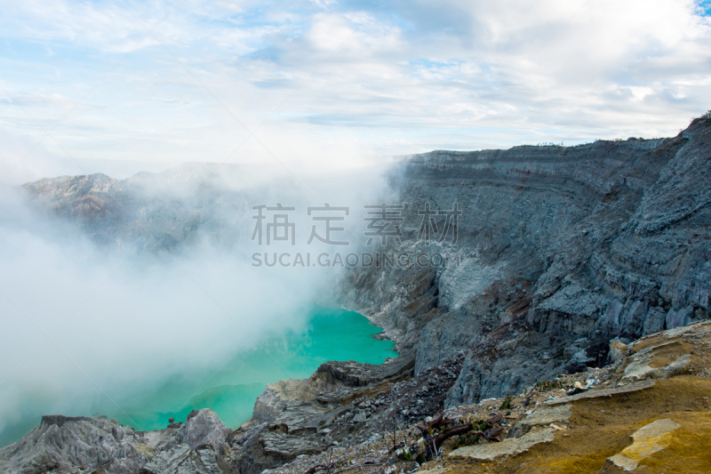 硫磺,看风景,火山口,浓烟,天空,美,水平画幅,无人,户外,篮子