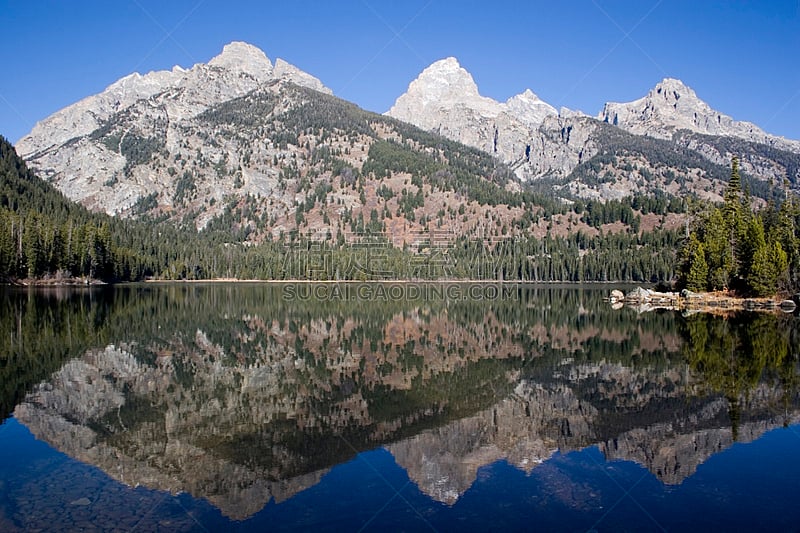 湖,大提顿国家公园,提顿山脉,自然,公园,水平画幅,无人,夏天,户外,山