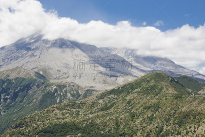 圣海伦火山,林荫大道,华盛顿州,自然,天空,美国,水平画幅,云,地形,无人
