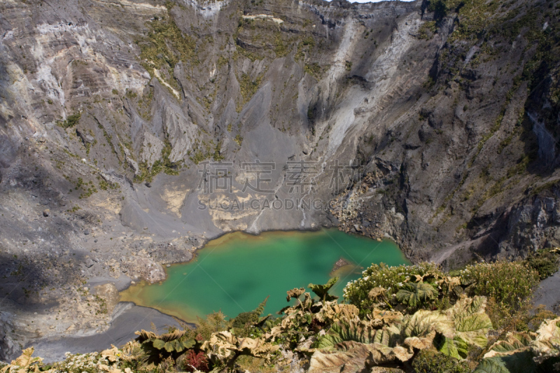 伊拉苏火山,哥斯达黎加,水,水平画幅,无人,火山地形,波阿斯火山,户外,湖