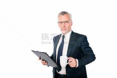 杯,眼镜,男商人,古老的,信心,文件,拿着,专业人员,导演,领导能力
