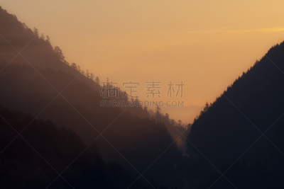 山,全景,山脉,克里特岛,水平画幅,无人,早晨,曙暮光,孚日省,偏远的