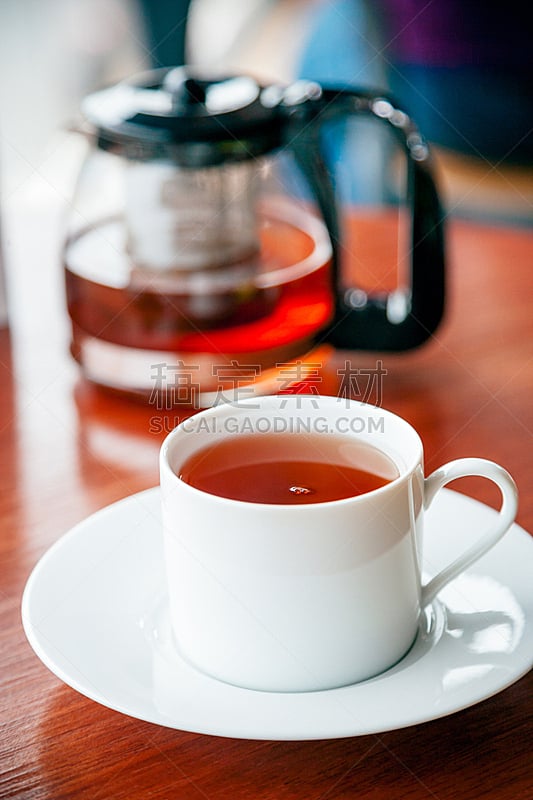 茶杯,垂直画幅,褐色,无人,茶碟,烘焙糕点,早晨,饮料,特写,部分