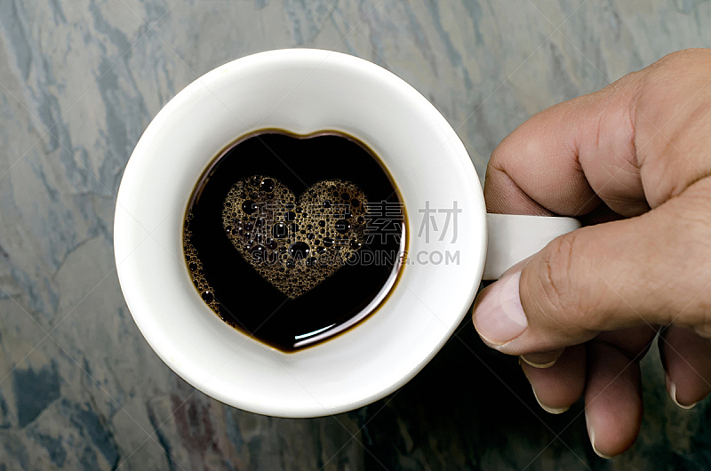 清新,标志,杯,咖啡,动物心脏,褐色,水平画幅,形状,无人,早晨
