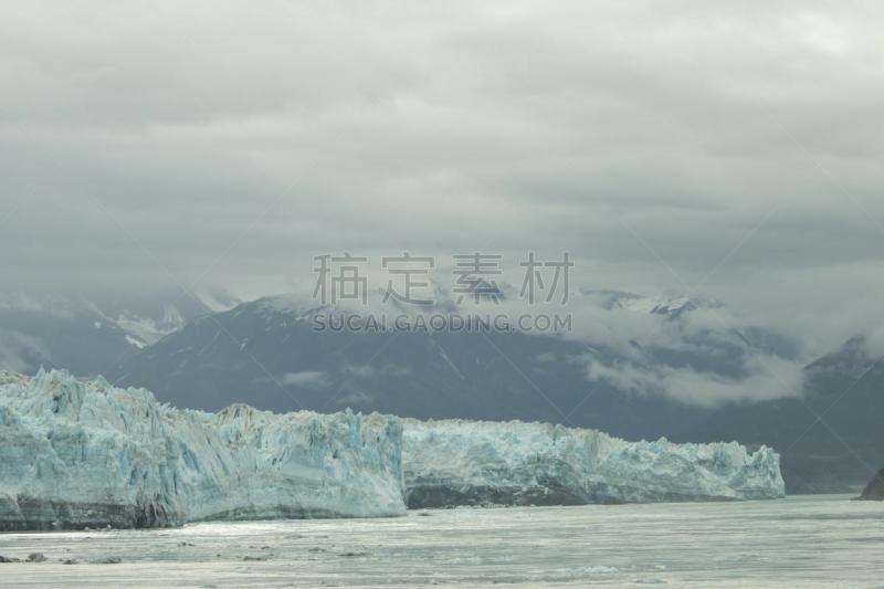 哈伯冰河,水,水平画幅,山,冰河,无人,乘船游,阿拉斯加,户外,水湾