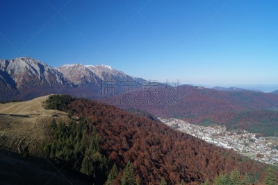 山,罗马尼亚,看风景,天空,褐色,水平画幅,无人,巨大的,户外,干的