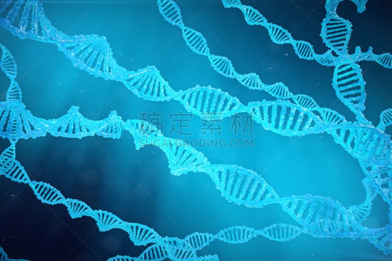 Helix DNA molecule with modified genes. Correcting mutation by genetic engineering. Concept Molecular genetics, 3d illustration