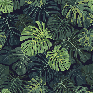 热带植物图案,热带气候,绿色,矢量,背景,纺织品,暗色,式样,棕榈叶