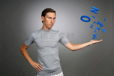 概念,男人,文字,诵读困难,概念和主题,字母,水平画幅,形状,数据,白人