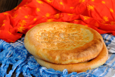 皮塔饼,蓝色,乌兹别克斯坦,红色,中东人,纺织品,水平画幅,无人,平视角,烘焙糕点