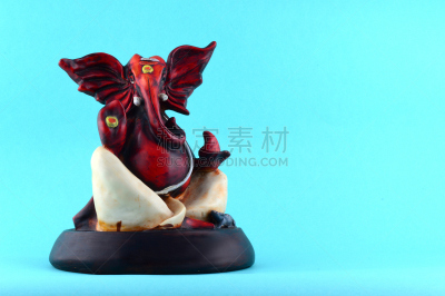 象鼻神葛尼沙,蓝色,印度神像,贵族,加那西,动物手,女神,偶像,灵性,智慧