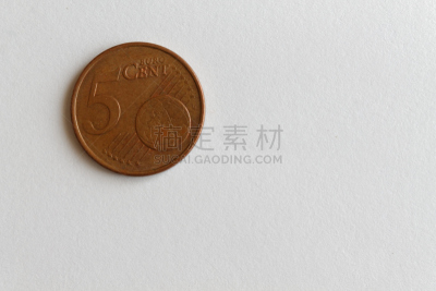 分离着色,撒谎者,5欧元分币,白色背景,一寸光阴一寸金,行窃团伙,欧元符号,工资,股市数据,效率