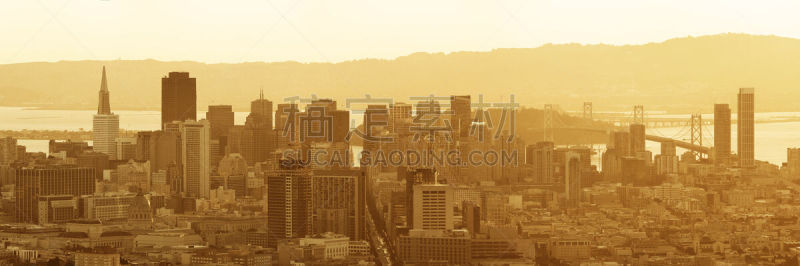 市区,旧金山,旧金山双峰,美国,水平画幅,建筑,无人,全景,城市天际线,户外
