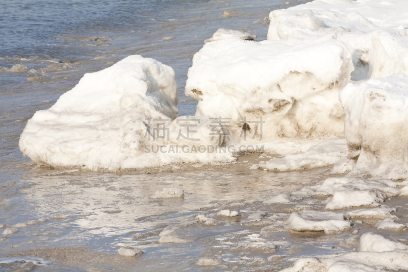 圣彼得彼得欧丁,冬天,德国,水,水平画幅,雪,德国北海地区,乐谱,海滩,利岛