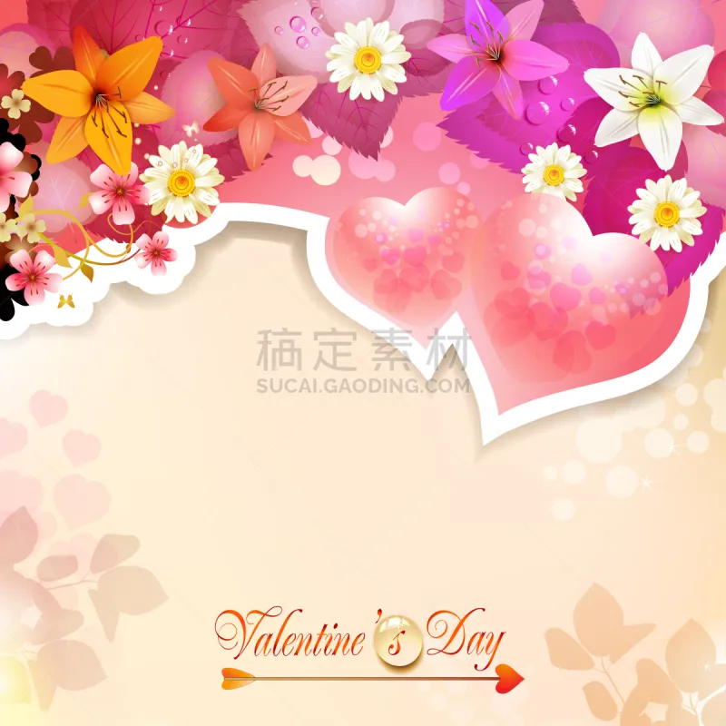 情人节卡 美 箭 形状 色彩鲜艳 浪漫 方形画幅 明亮 百合花 水滴图片素材下载 稿定素材 情人节卡 美 箭 形状 色彩鲜艳 浪漫 方形画幅 明亮 百合花 水滴图片素材下载 稿定素材