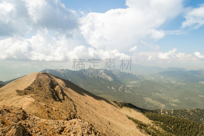 天空,山脉,卡帕多奇亚,风景,日光,土耳其,在下面,蓝色,旅游目的地,水平画幅