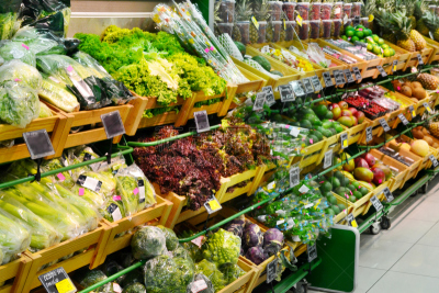 水果,商店,蔬菜,与众不同,食品杂货,水平画幅,有机食品,超级市场,篮子,西红柿