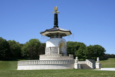 米尔顿凯恩斯,宝塔,宁静,天空,公园,白金汉郡,水平画幅,无人,英格兰,夏天