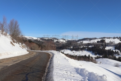 萨瓦,les bauges,艾克斯-累班,法国,风景,冬天,图像,阿尔卑斯山脉,雪,宏伟