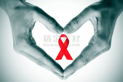 艾滋病警示丝带,机敏,水平画幅,形状,世界艾滋病日,符号,明信片,成年的,庆祝