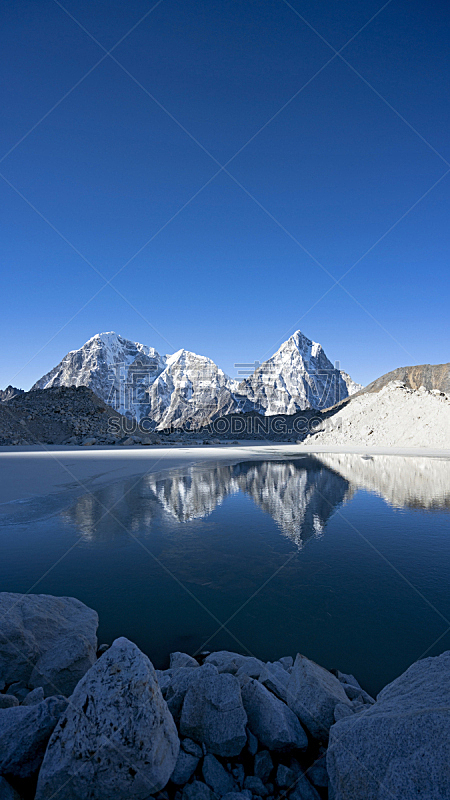 湖,朱拉兹峰,khumbu glacier,雪山,尼泊尔,雪,岩石,户外,高处,冰