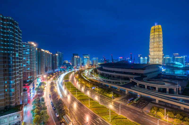 夜晚,都市风光,水平画幅,无人,金融,金融和经济,城市,现代,商业金融和工业,著名景点预览效果