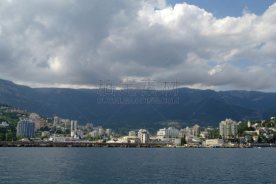 夏天,风景,黑海,码头,度假胜地,雅尔塔,水平画幅,克里米亚,建筑,无人