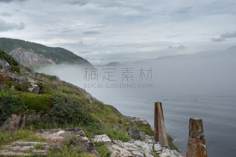 河流,,圣凯瑟琳湾,云,加拿大,著名景点,自然美,海岸线,岩石,水湾