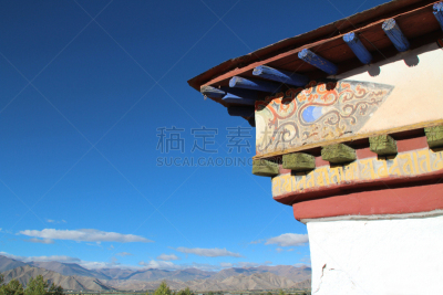 江孜,修道院,屋顶,白居寺,藏族,纪念碑,天空,灵性,当地著名景点,东亚
