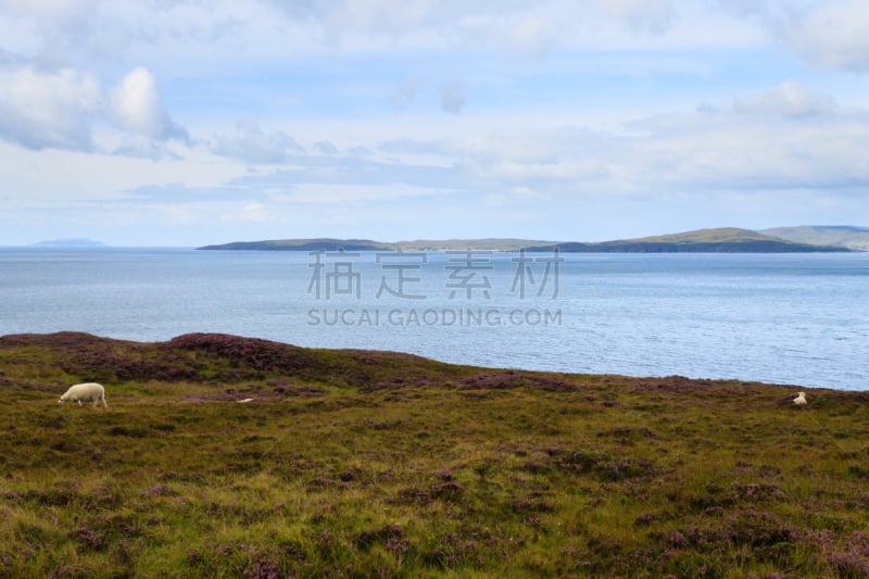 苏格兰,全景,水,天空,美,水平画幅,云,山,无人,海岸地形