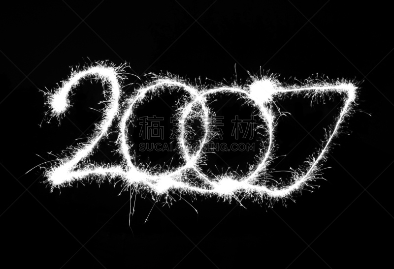 新年前夕,2007,新的,水平画幅,无人,新年,闪烁发光,时间,现代
