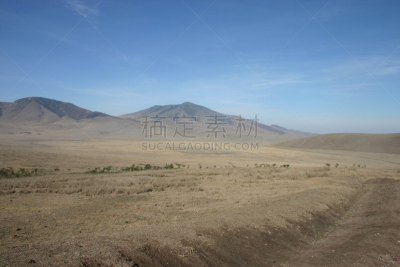 恩格罗恩格罗保护区,非洲,坦桑尼亚,路,天空,泥土,旅行者,野外动物,干的,湖
