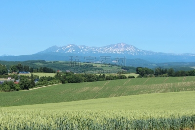 风景,日本,北海道,美瑛町,仅儿童,天空,留白,停泊的,旷野,摩尔人风格