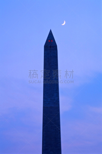 华盛顿纪念碑,垂直画幅,纪念碑,天空,云,无人,月亮,户外,光,北美