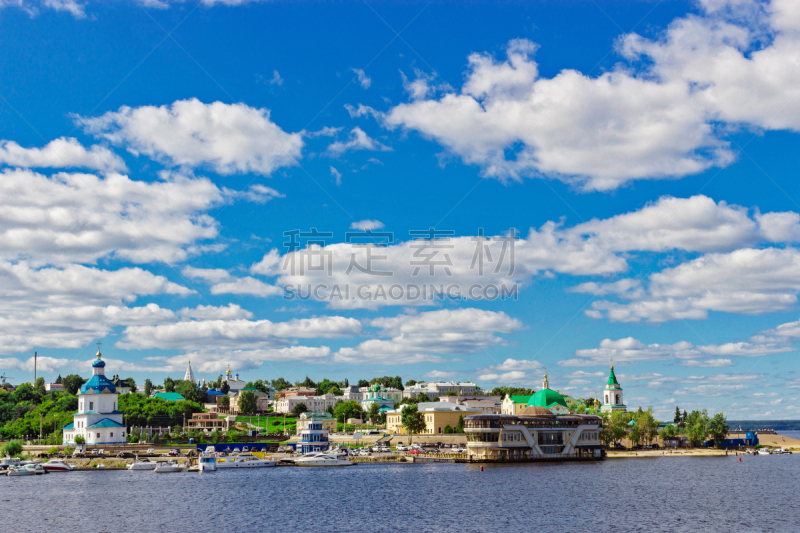 都市风景,切博克萨雷,水,天空,公园,水平画幅,无人,运河,寺庙