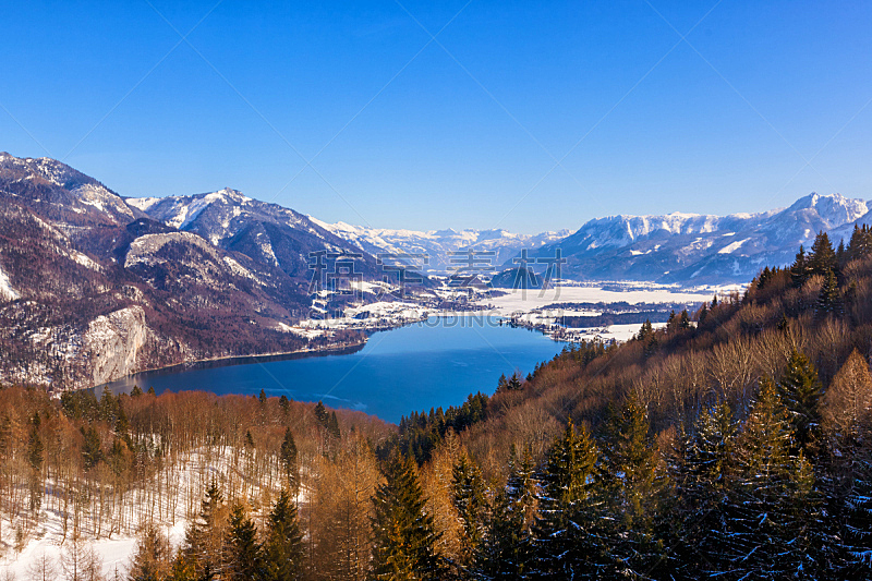 山脉,奥地利,滑雪场,圣马洛,沃尔夫冈湖,萨尔茨堡,蒂罗尔州,自然,水平画幅,地形