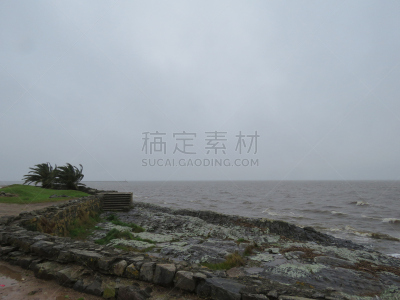 科洛尼亚德尔萨克拉门托,乌拉圭,里约热内卢delaplata,传统,城市生活,云景,风,海港,环境,复古风格