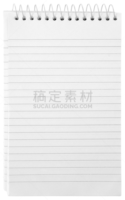 笔记本,垂直画幅,空白的,无人,白色背景,背景分离,干净,白色,彩色图片,棉纸