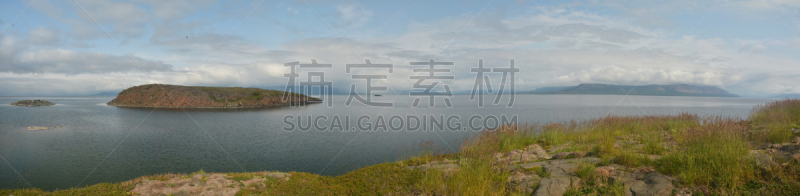 湖,北,全景,岛,诺里尔斯克,普陀拉那高原,卓越山脉,水,天空,美