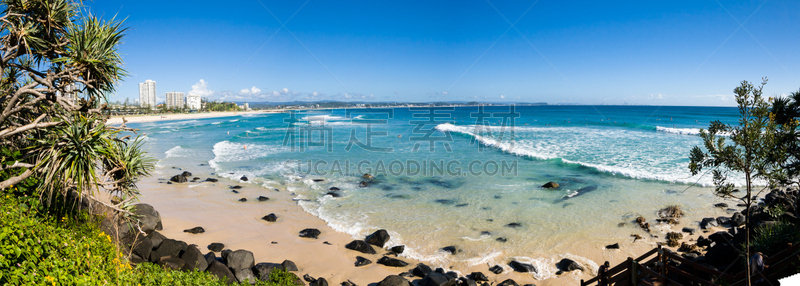 海滩,coolangatta,特韦德河,鲷鱼岩,黄金海岸,昆士兰州,冲浪者天堂海滩,澳大利亚,偏振光,海岬
