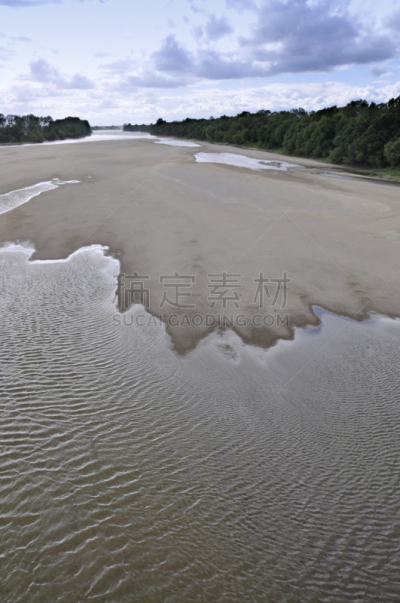 沙子,岛,卢瓦尔河,卢瓦尔河谷,自然,水,野生动物,地形,无人,昂热