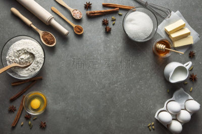 小麦面团,面粉,静物,菜单,配方,食品,现代,甜点心,打蛋器,自制的