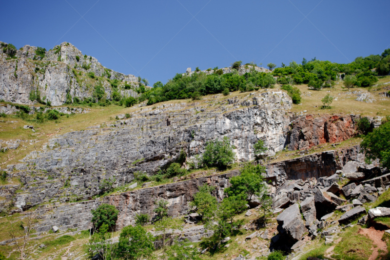 萨默塞特,英格兰,悬崖,查达峡谷,天空,沟壑,水平画幅,山,无人,古老的