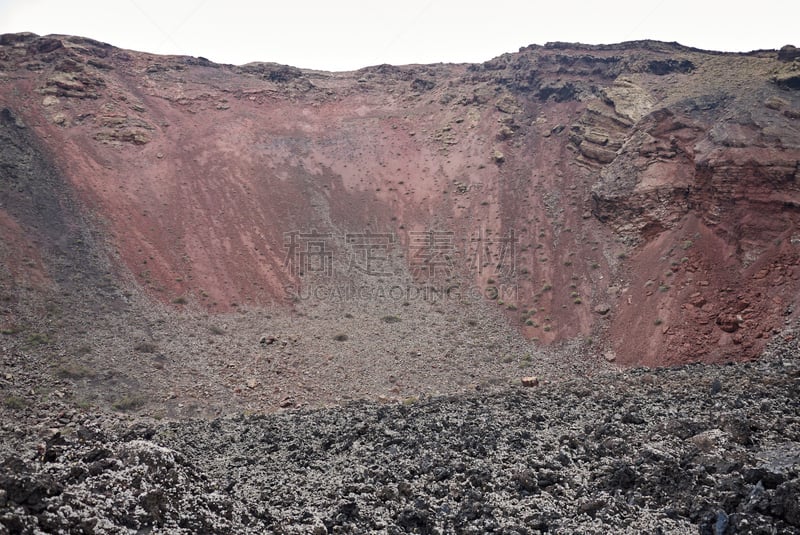 兰萨罗特岛,timanfaya national park,阿法尔洼地,沟壑,水,天空,水平画幅,山,沙子,无人