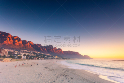 无人,白昼,克里夫顿海滩,紧迫,坎普湾,十二门徒岩,开普敦,水平画幅,沙子,户外