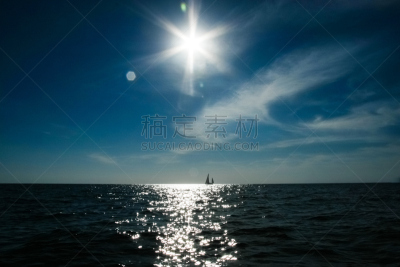 寂寞,黑云压城,船,帆,海洋,安角,旗鱼,维京船,水平画幅,偏远的