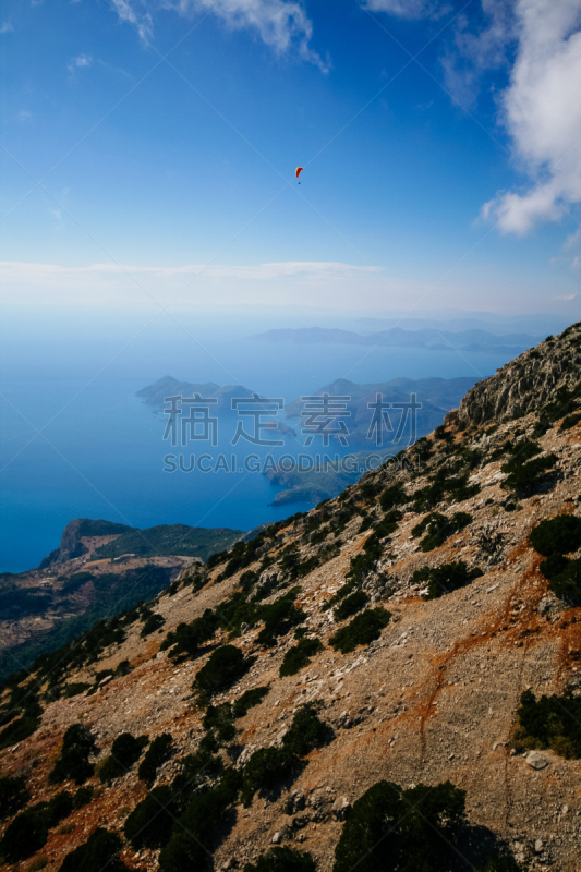 垂直画幅,水,天空,美,无人,夏天,俄鲁丹尼斯,海滩,山,风景