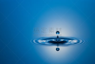 水,特写,蓝色,水滴,动作,定格动画,高速摄影,印刷机,水平画幅,无人